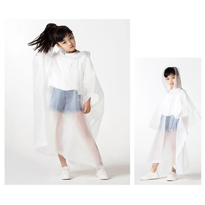 Waterproof Kids Raincoat Fashion Pullover foldable Outdoor Travel Rainwear Children Light weight Eva Rain Cover Child Дождевик