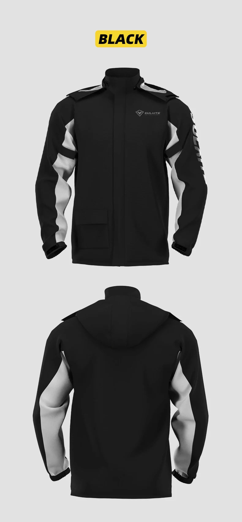 SULAITE Motorcycle Raincoat Suit Men Outdoor Waterproof Rainwear Shoes Cover Ultrathin Rain Coat Cycling Fishing Climbing Jacket