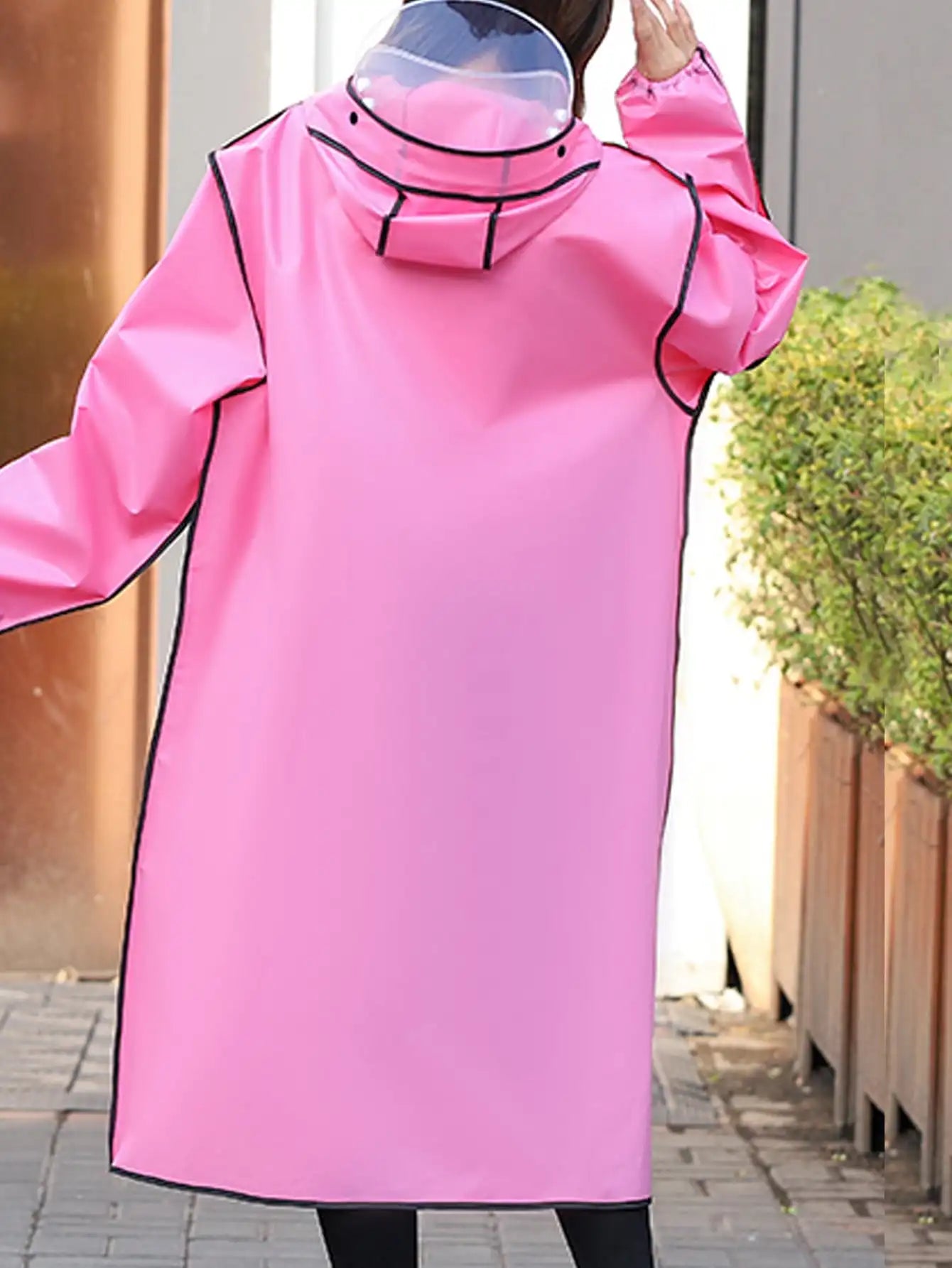 Long raincoat full body rainstorm proof electric bicycle single female male fashion student battery bike adult poncho