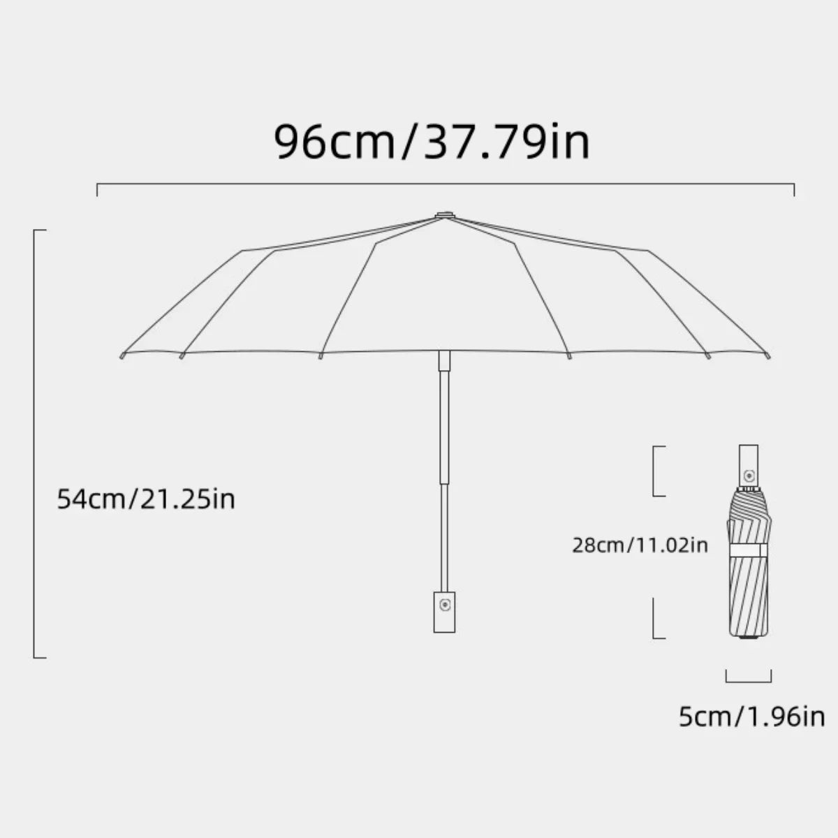 Fashion Large Travel Umbrella Heavy Duty Windproof Waterproof Umbrella Fully Automatic Open And Close Sunshade And Rain Umbrella