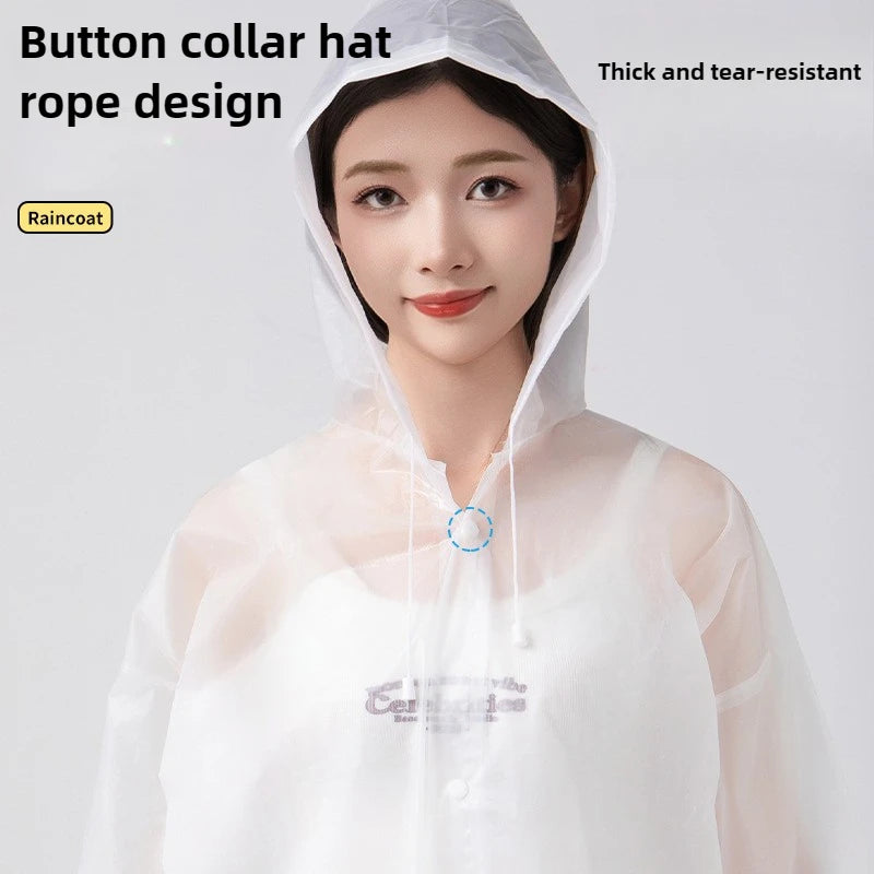 rain coat poncho EVA Rain Suit - Windproof & Waterproof Full-Coverage Raincoat - Thick Unisex Outdoor Gear for Travel/Camping
