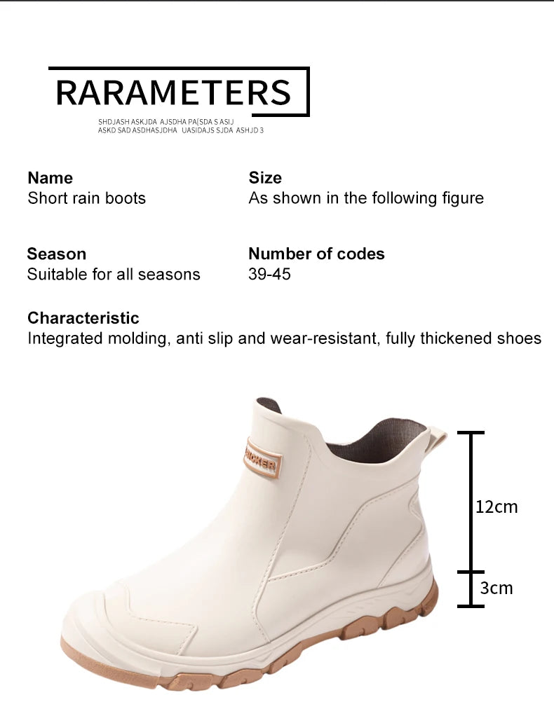 New Outdoor Non-slip Light Shoes Men Rain Boots Waterproof Rubber Fishing Shoes Durable Waterproof Rubber Fishing Shoes