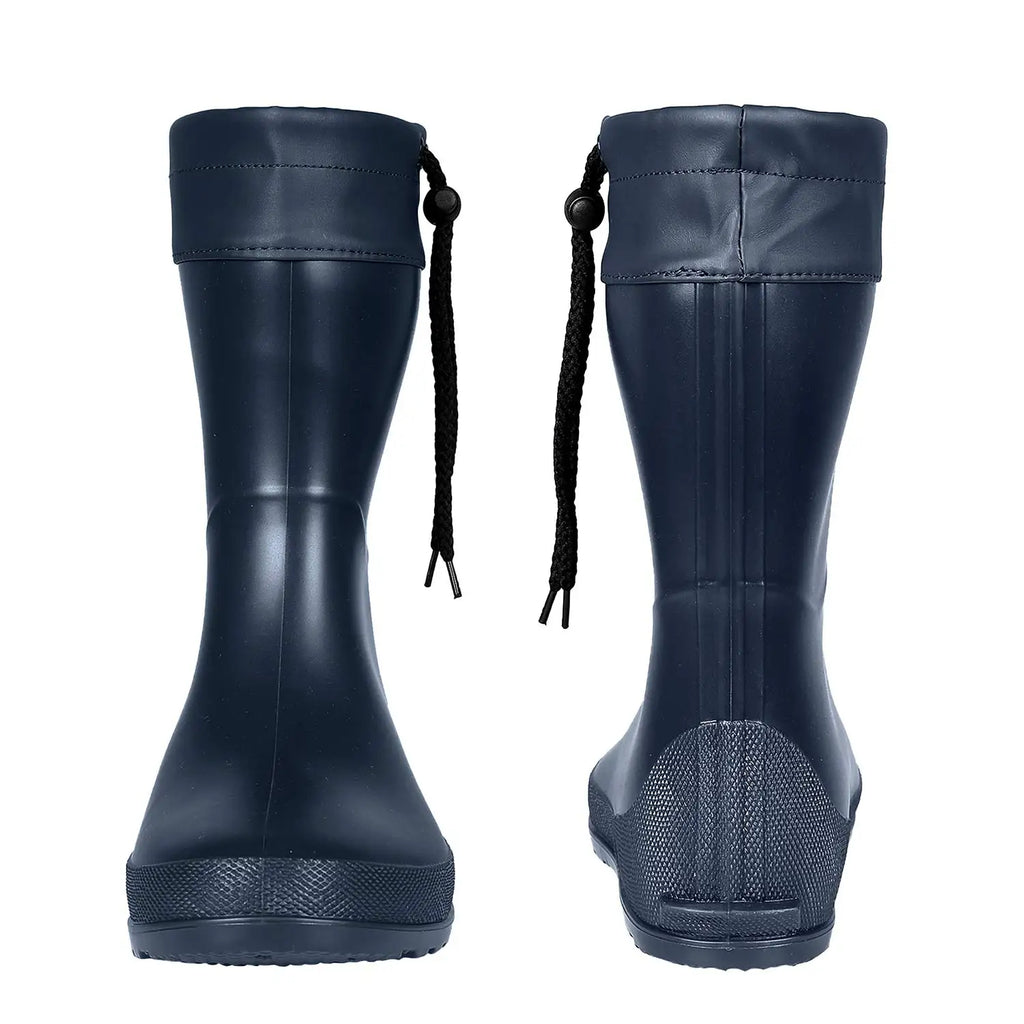 Crestar Women's Mid Calf Rain Boots Outdoor Ultra Lightweight Portable Waterproof Garden Shoes Fashion Non-slip Gardening Boots