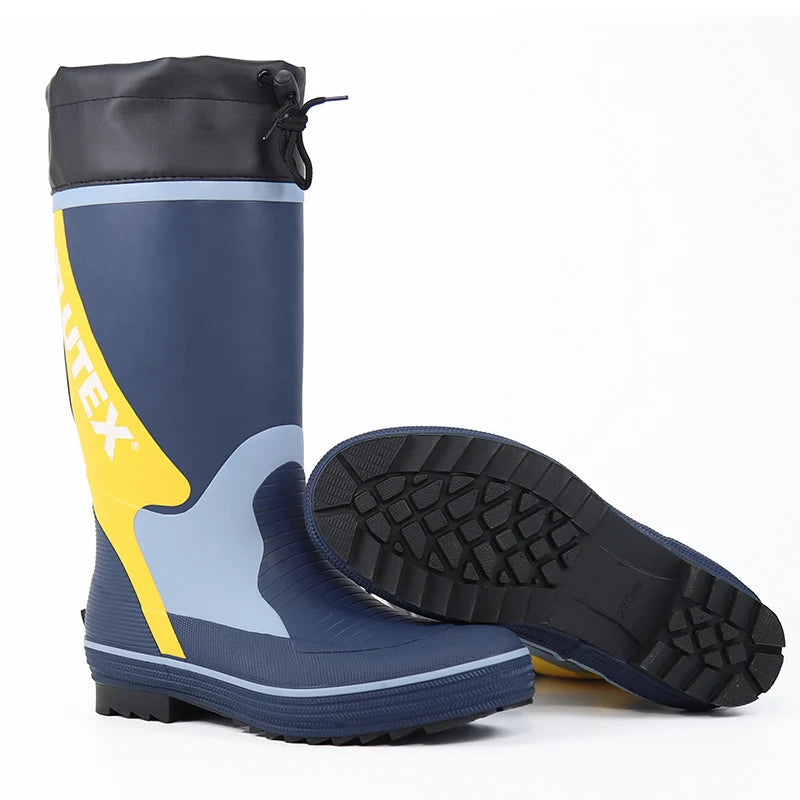 Men's Spring Summer New Mid-High Tube Breathable Rubber Warm Waterproof Faionable Comfortable Anti-Slip Rain Boots