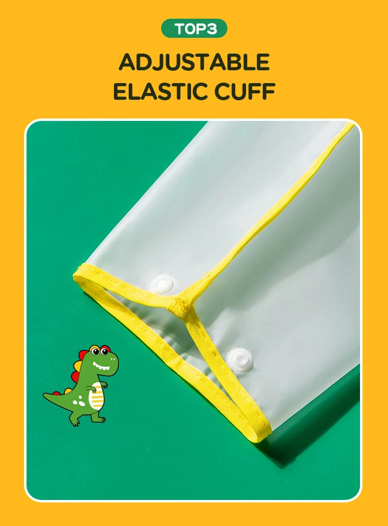 New Children's Transparent Poncho Waterproof Kindergarten Rainwear Children's Raincoat Boys And Girls Medium Length