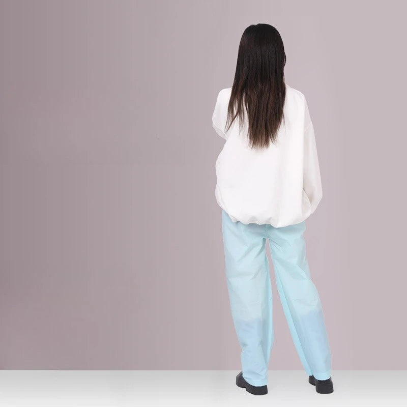 Single Rain Pants Long Thick Outdoor Portable Non-disposable Waterproof Thickening Rain Pants for Men Women Walking Drift Half