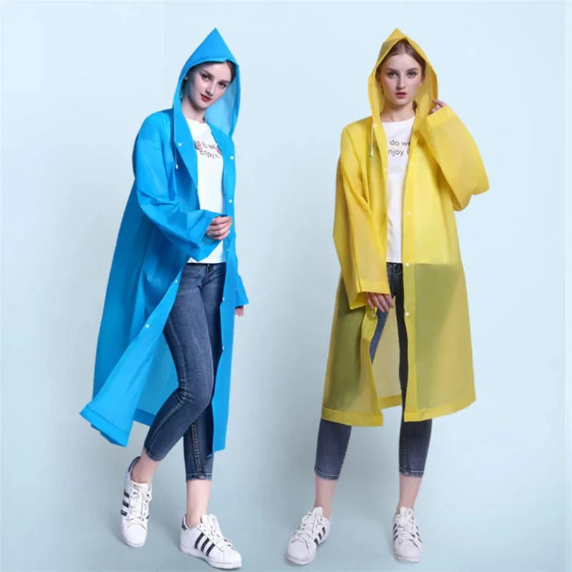 Non-Disposable Padded Adult Raincoat Outdoor Travel EVA Hiking Poncho Rain Suit Rain Waterproof Rain Gear