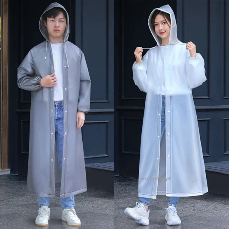 Adult long raincoatDisposable raincoat, portable raincoat, durable waterproof travel hooded raincoat, fishing and camping