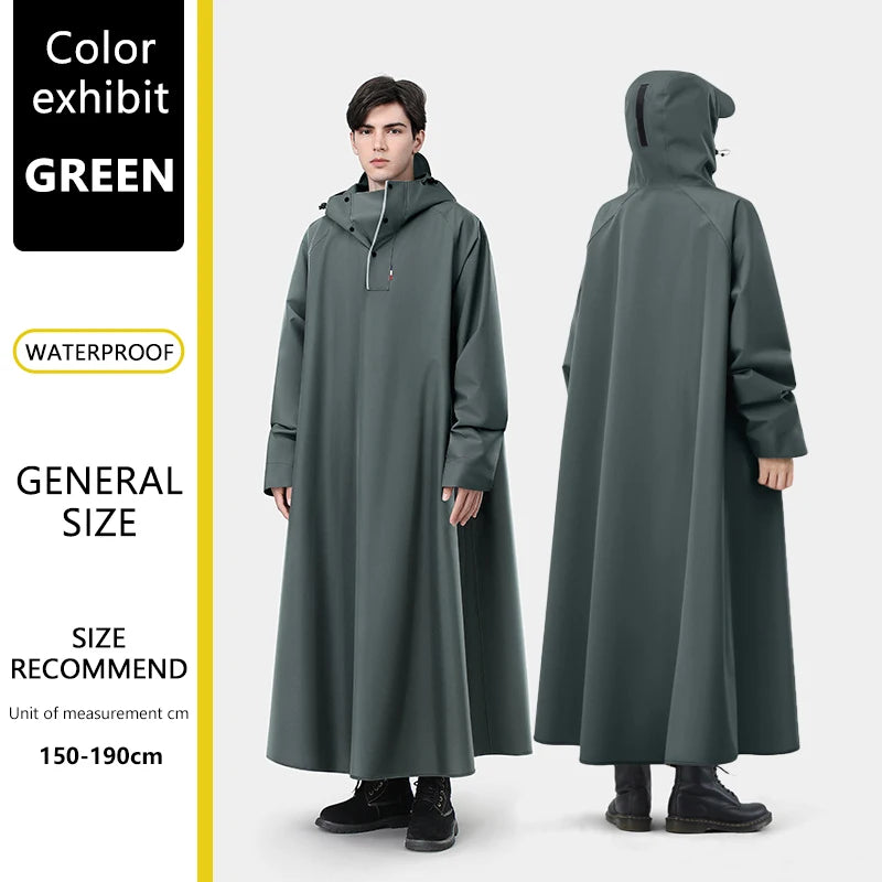 SEAMETAL Thickened Adult Motorcycle Raincoat Electric Bike Rain Coat Men Women Durable Waterproof Riding Gear Rider Raincoat