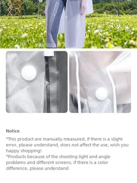 Non-Disposable Padded Adult Raincoat Outdoor Travel EVA Hiking Poncho Rain Suit Rain Waterproof Rain Gear