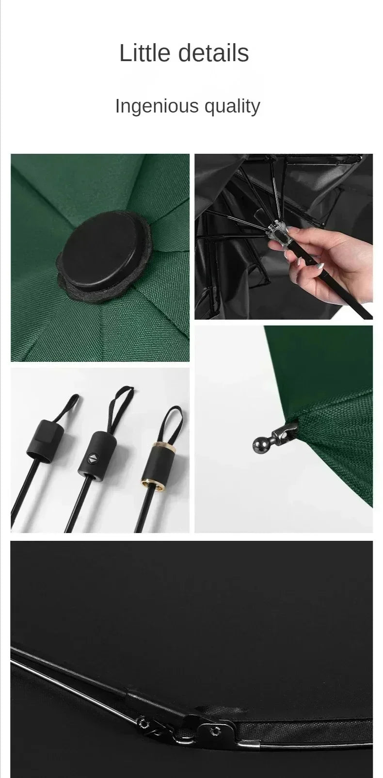 UV Black Adhesive Fully Automatic Sun Umbrella with Rain and Rain Protection, UV Protection, Sunscreen, and Three Fold Umbrella