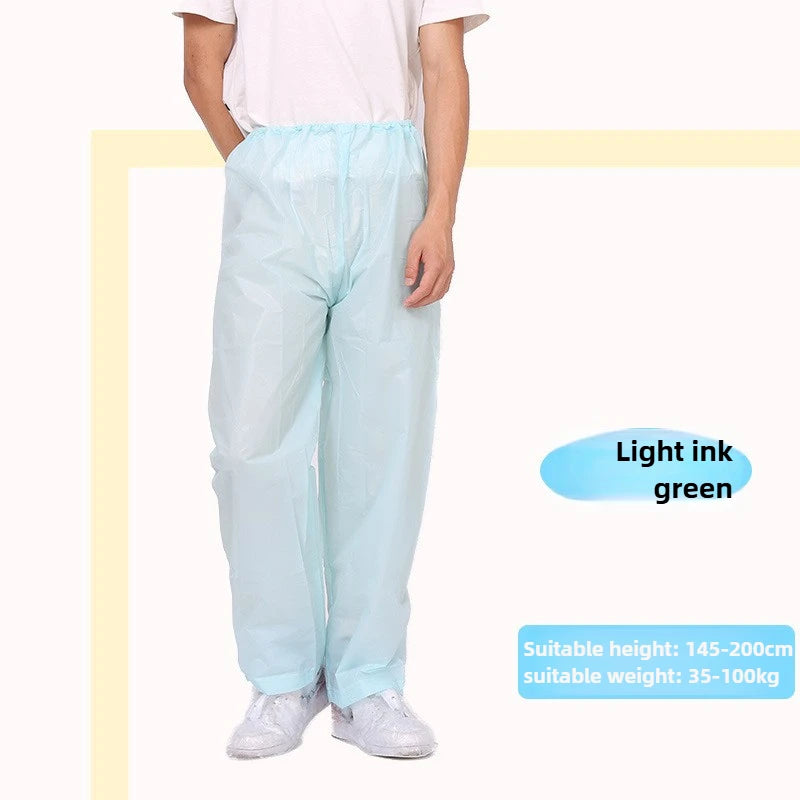 Single Rain Pants Long Thick Outdoor Portable Non-disposable Waterproof Thickening Rain Pants for Men Women Walking Drift Half