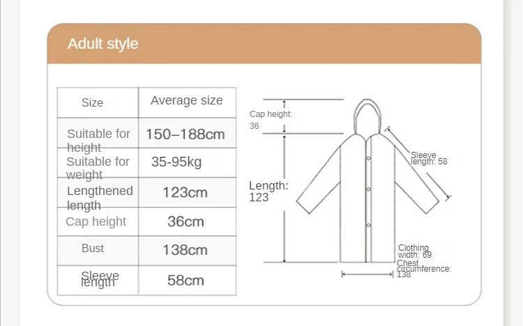 2PC/1PC Adult Raincoat Men Women Portable Waterproof Jacket Home Accessories Wind and Water Resistant Umbrella Rain