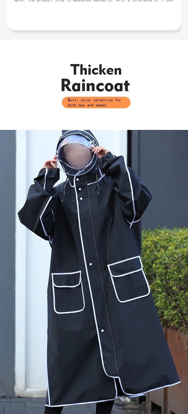 Long raincoat full body rainstorm proof electric bicycle single female male fashion student battery bike adult poncho