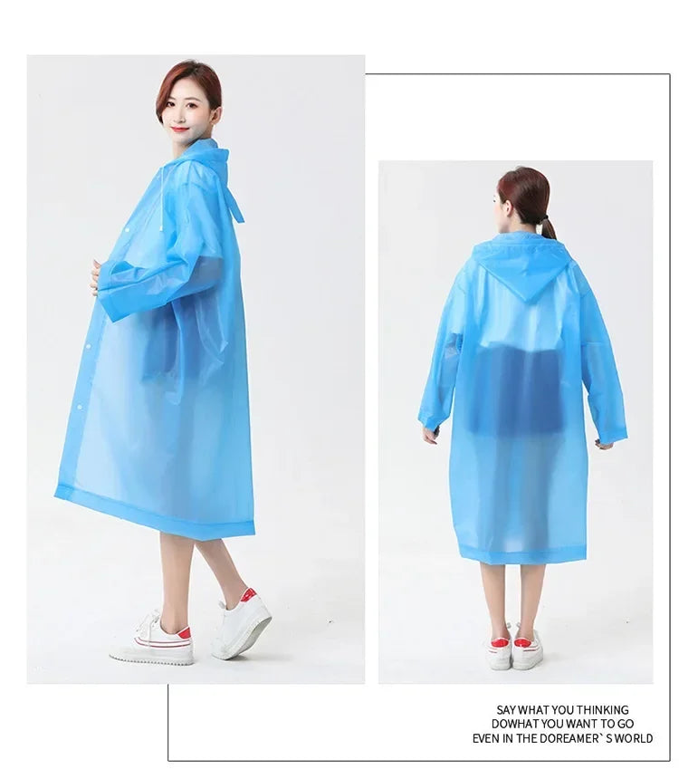 2PC/1PC Adult Raincoat Men Women Portable Waterproof Jacket Home Accessories Wind and Water Resistant Umbrella Rain