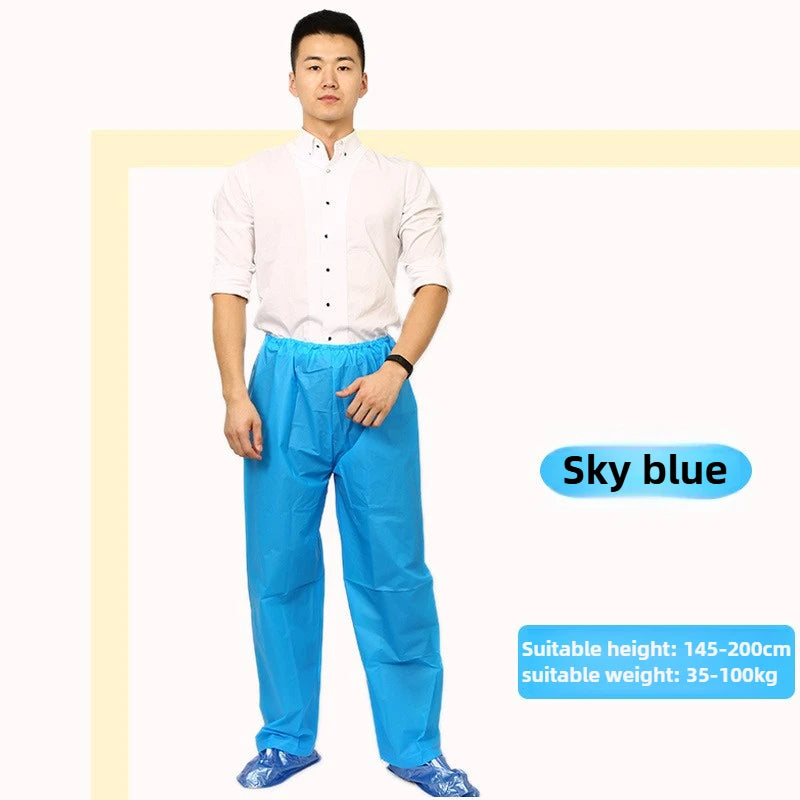 Single Rain Pants Long Thick Outdoor Portable Non-disposable Waterproof Thickening Rain Pants for Men Women Walking Drift Half