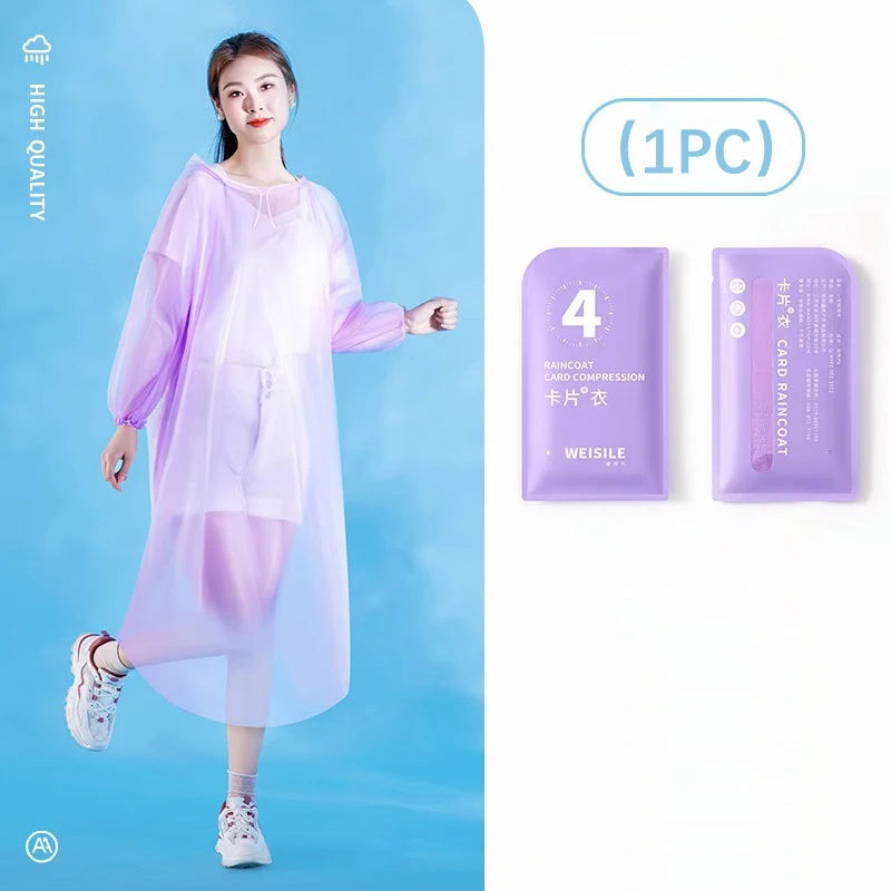 Disposable Raincoat Women Men Impermeable Thickened Waterproof Raincoat Tourism Outdoor Hiking Camping Raincoat Hooded Rain Coat