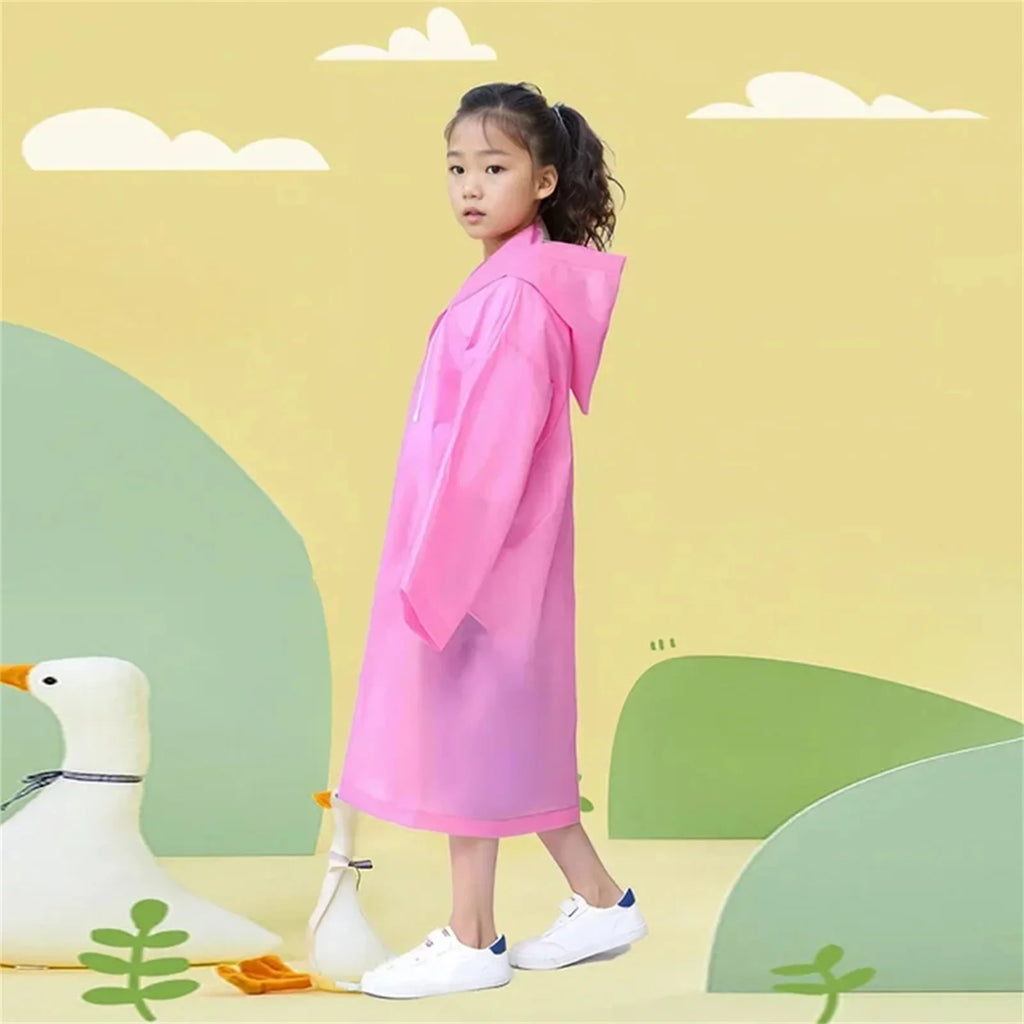 Raincoat Kids 6-13 Years Boys Girls Rain Jackets Fashion Raincoats Outdoor Portable Lightweight Clothing Reusable Poncho