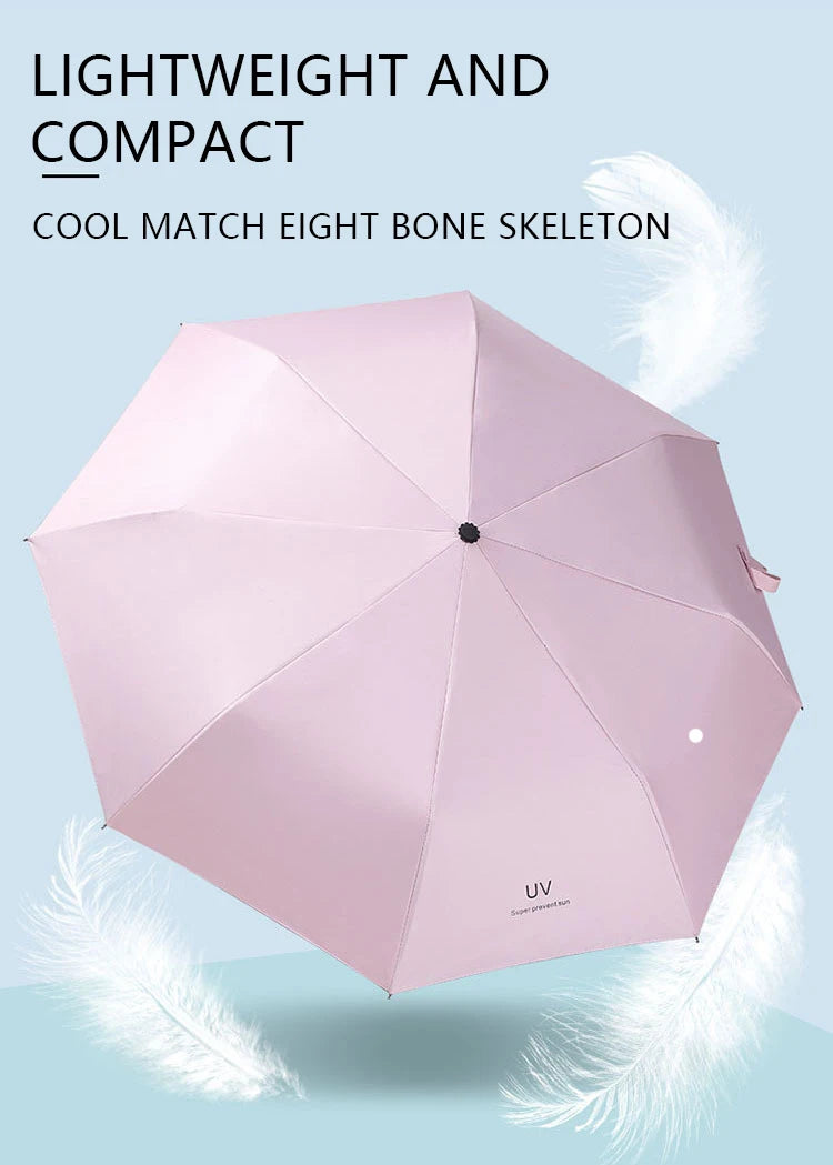 Umbrellas Sun umbrellas Cartoon rain and sunny manually folded student portable umbrellas Sunshade accessories Outdoor equipment