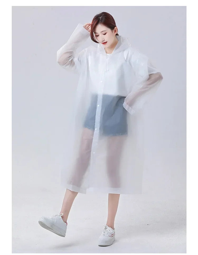 2PC/1PC Adult Raincoat Men Women Portable Waterproof Jacket Home Accessories Wind and Water Resistant Umbrella Rain