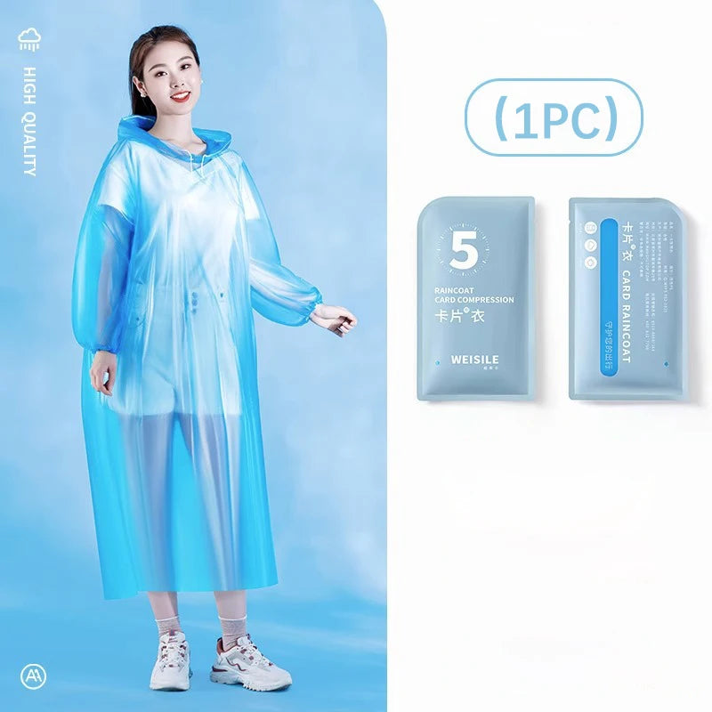 Disposable Raincoat Women Men Impermeable Thickened Waterproof Raincoat Tourism Outdoor Hiking Camping Raincoat Hooded Rain Coat