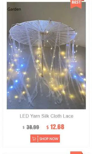 LED Yarn Silk Cloth Lace Decorative Umbrella Beach Parasol Princess Chinese Japan Umbrella Drama Craft Umbrella Cosplay