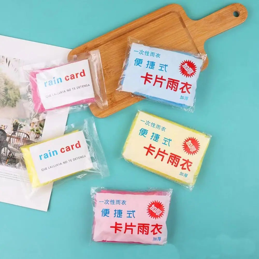 3/5/10Pcs Portable Raincoat Outdoor Rainwear Disposable Adult Emergency Waterproof Rain Cover Camping Hiking Travel Accessories