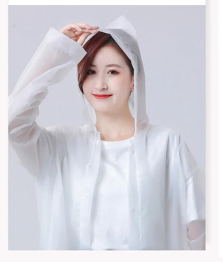 2PC/1PC Adult Raincoat Men Women Portable Waterproof Jacket Home Accessories Wind and Water Resistant Umbrella Rain