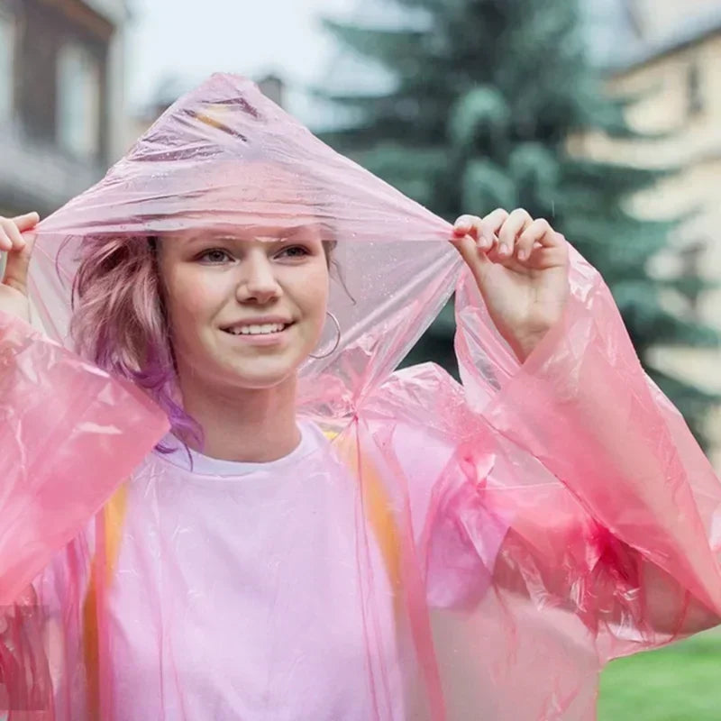 10/1Pcs Mini Portable Raincoats Ball Colorful Disposable Thicken Rain Ponchos Emergency Waterproof Rainwear Cape Keyring Balls