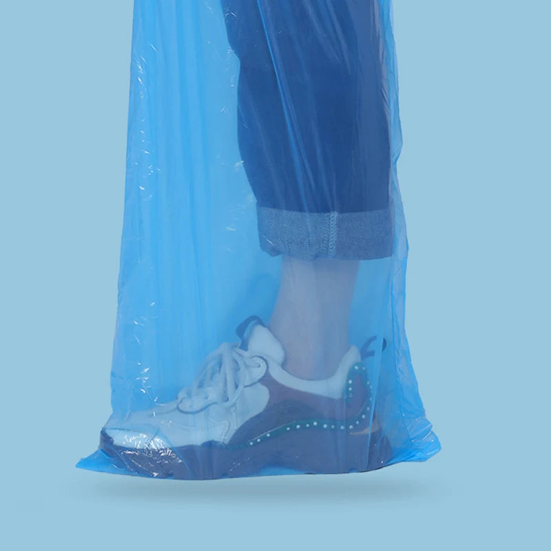 5/10 Pcs Disposable Raincoat Pants Portable Splash Proof Split Raincoat Outdoor Travel Drifting Cycling Feet-wrapped Rain Pants