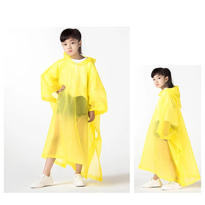 Waterproof Kids Raincoat Fashion Pullover foldable Outdoor Travel Rainwear Children Light weight Eva Rain Cover Child Дождевик