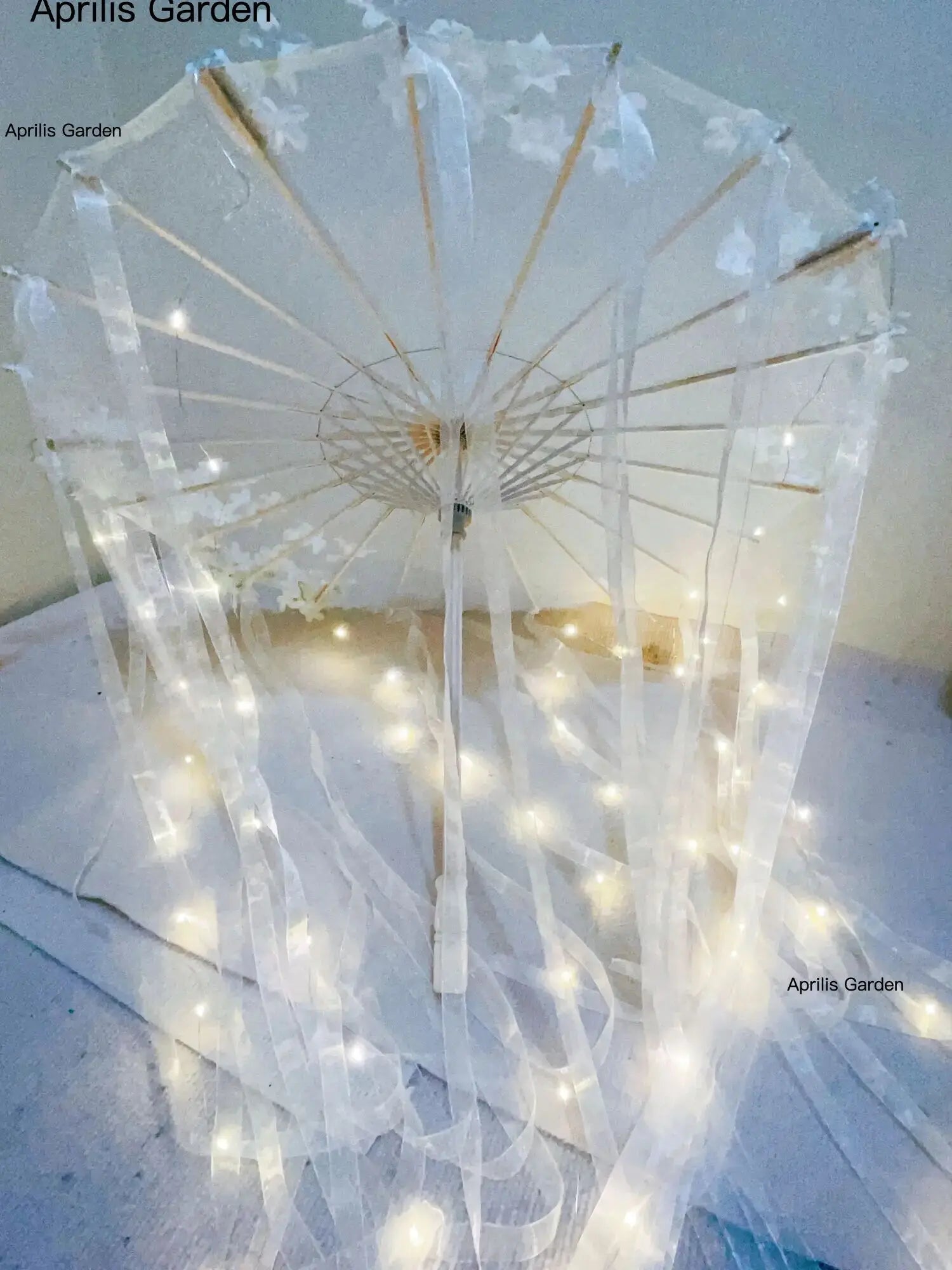 LED Yarn Silk Cloth Lace Decorative Umbrella Beach Parasol Princess Chinese Japan Umbrella Drama Craft Umbrella Cosplay