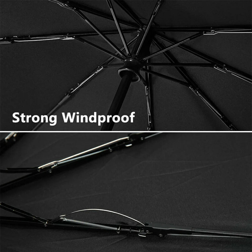 10 Ribs Strong Windproof Anti-UV Umbrella Automatic Open Close Folding Umbrella Travel Rain Men Women Umbrellas