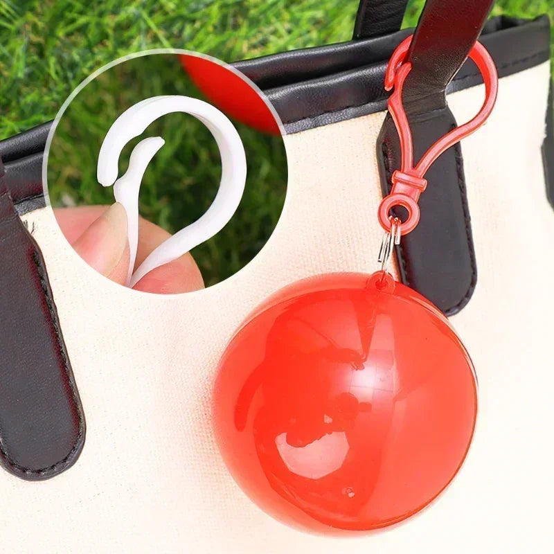 10/1Pcs Mini Portable Raincoats Ball Colorful Disposable Thicken Rain Ponchos Emergency Waterproof Rainwear Cape Keyring Balls