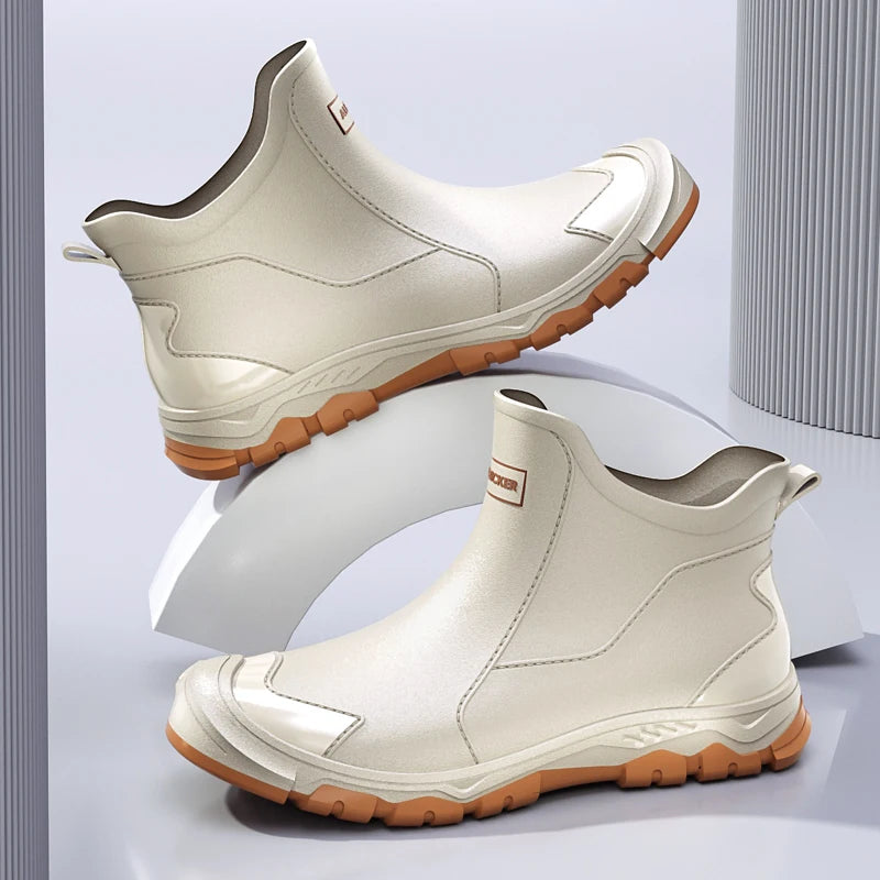 New Outdoor Non-slip Light Shoes Men Rain Boots Waterproof Rubber Fishing Shoes Durable Waterproof Rubber Fishing Shoes
