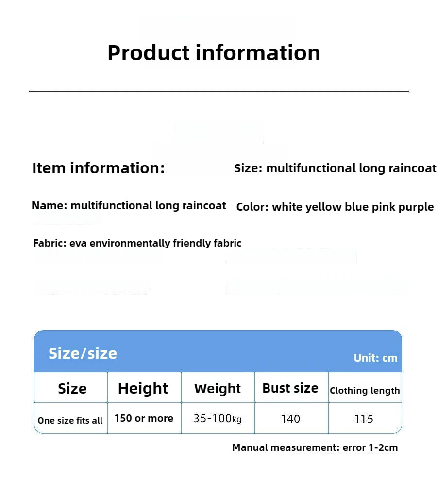 rain coat poncho EVA Rain Suit - Windproof & Waterproof Full-Coverage Raincoat - Thick Unisex Outdoor Gear for Travel/Camping