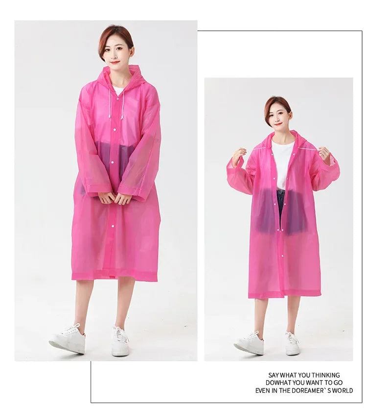 2PC/1PC Adult Raincoat Men Women Portable Waterproof Jacket Home Accessories Wind and Water Resistant Umbrella Rain