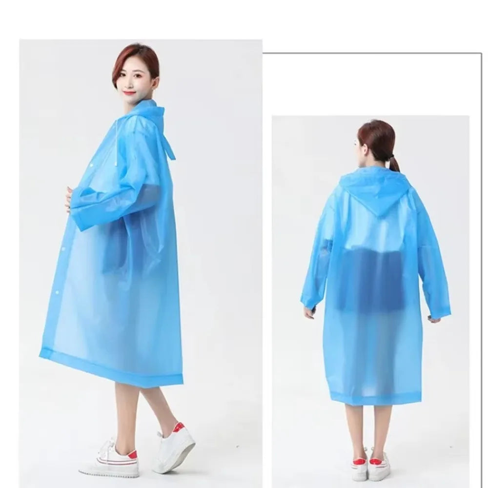 2PC/1PC Adult Raincoat Men Women Portable Waterproof Jacket Home Accessories Wind and Water Resistant Umbrella Rain