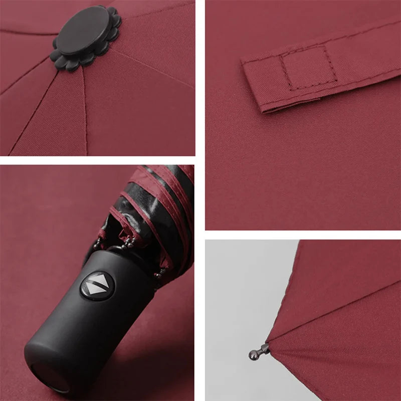 Fashion Large Travel Umbrella Heavy Duty Windproof Waterproof Umbrella Fully Automatic Open And Close Sunshade And Rain Umbrella