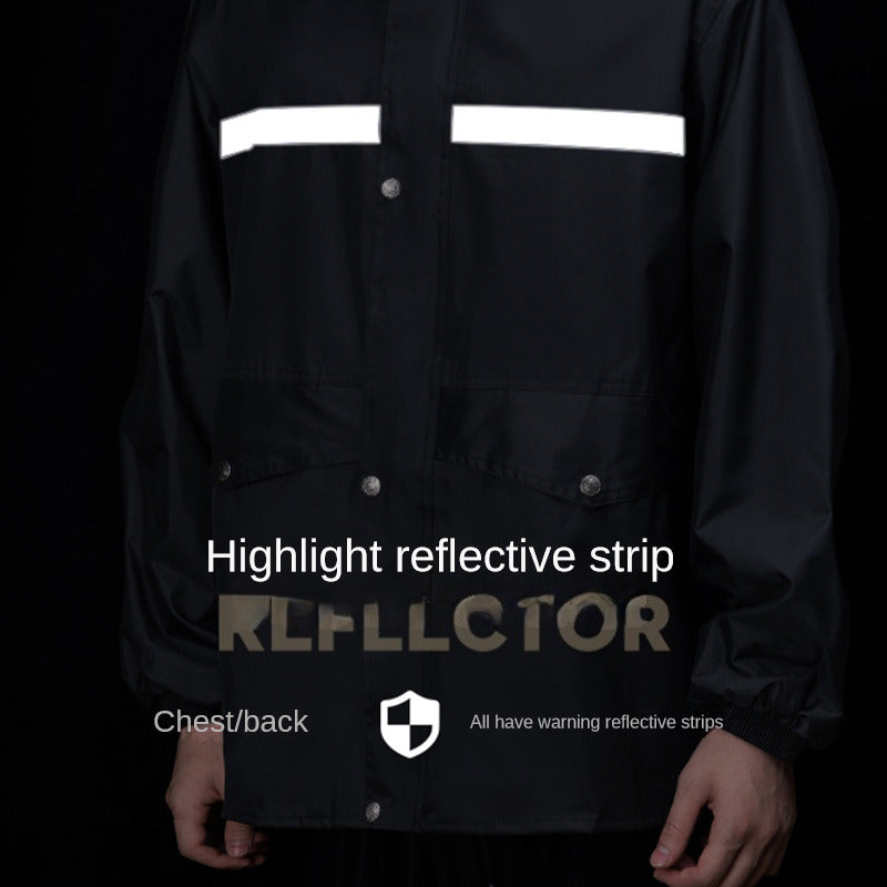 Raincoat and Rainpants Suit Full Body Rainstorm Prevention Electric Bicycle Motorcycle Takeaway Riding Reflective Split Raincoat