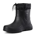 2024 Versatile Men's Rain Boots Waterproof outdoor lightweight shoe Velvet fashion short boot Casual comfort male water shoes