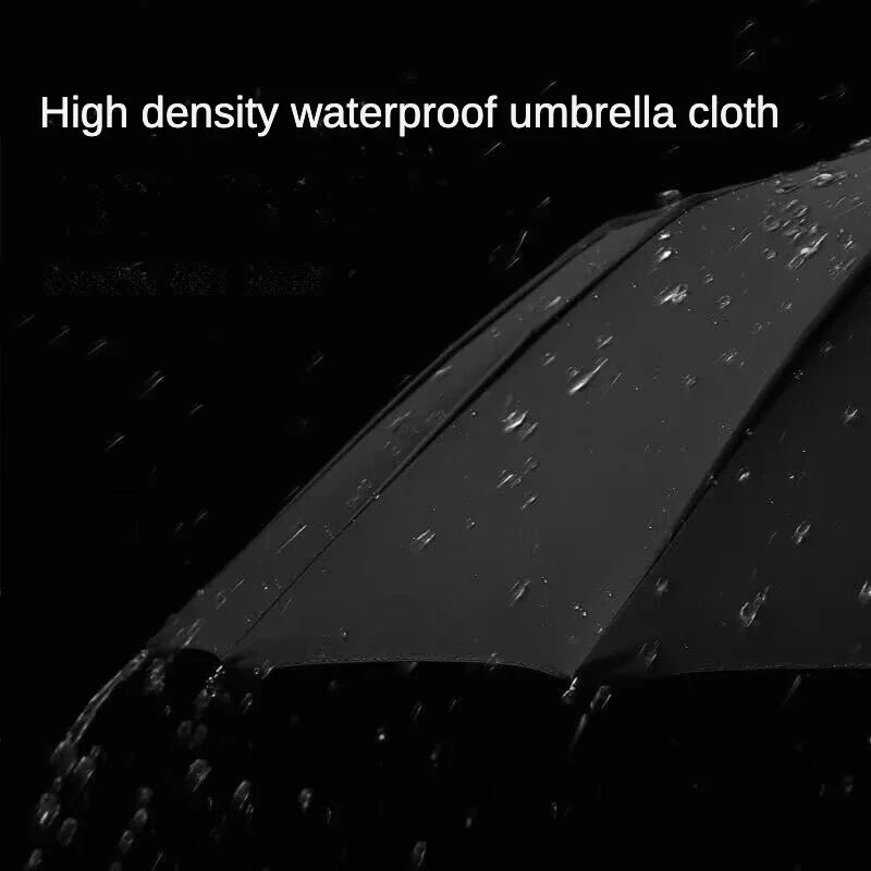 Business Fully Automatic Folding Umbrella Men and Women, Windproof 32 Bone, Wooden Handle, Waterproof Sunshade Rain Umbrellas