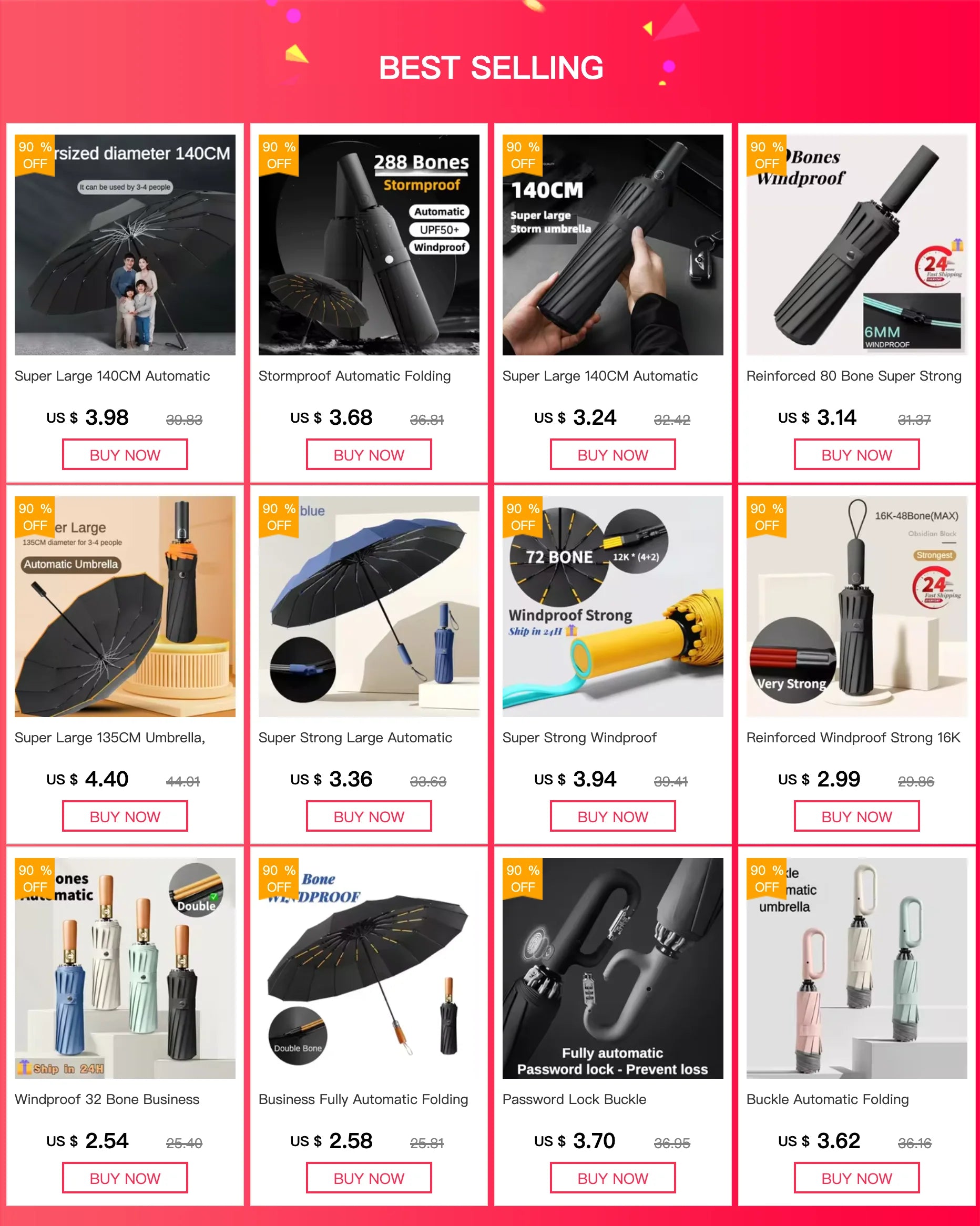 Business Fully Automatic Folding Umbrella Men and Women, Windproof 32 Bone, Wooden Handle, Waterproof Sunshade Rain Umbrellas