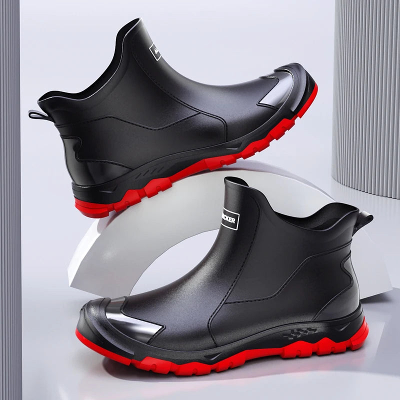 New Outdoor Non-slip Light Shoes Men Rain Boots Waterproof Rubber Fishing Shoes Durable Waterproof Rubber Fishing Shoes