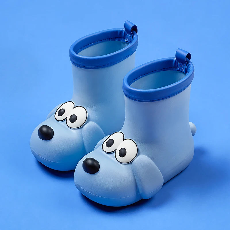 Puppy rain shoes boy children rain boots boy non-slip toddler baby water shoes female model overshoes girls waterproof rubber
