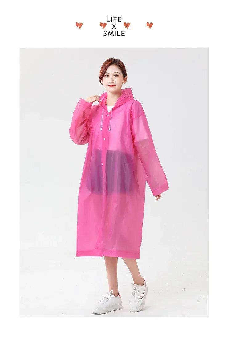 2PC/1PC Adult Raincoat Men Women Portable Waterproof Jacket Home Accessories Wind and Water Resistant Umbrella Rain