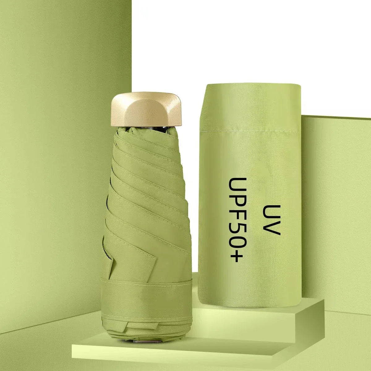 Umbrella for Both Sunny Rainy Days Off Mini Portable UV Protection Folding Sun Rain Shield Compact Capsule UPF50+Travel Umbrella