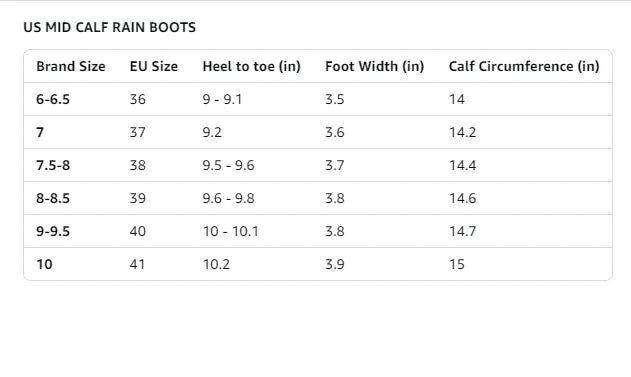 Crestar Women's Mid Calf Rain Boots Outdoor Ultra Lightweight Portable Waterproof Garden Shoes Fashion Non-slip Gardening Boots