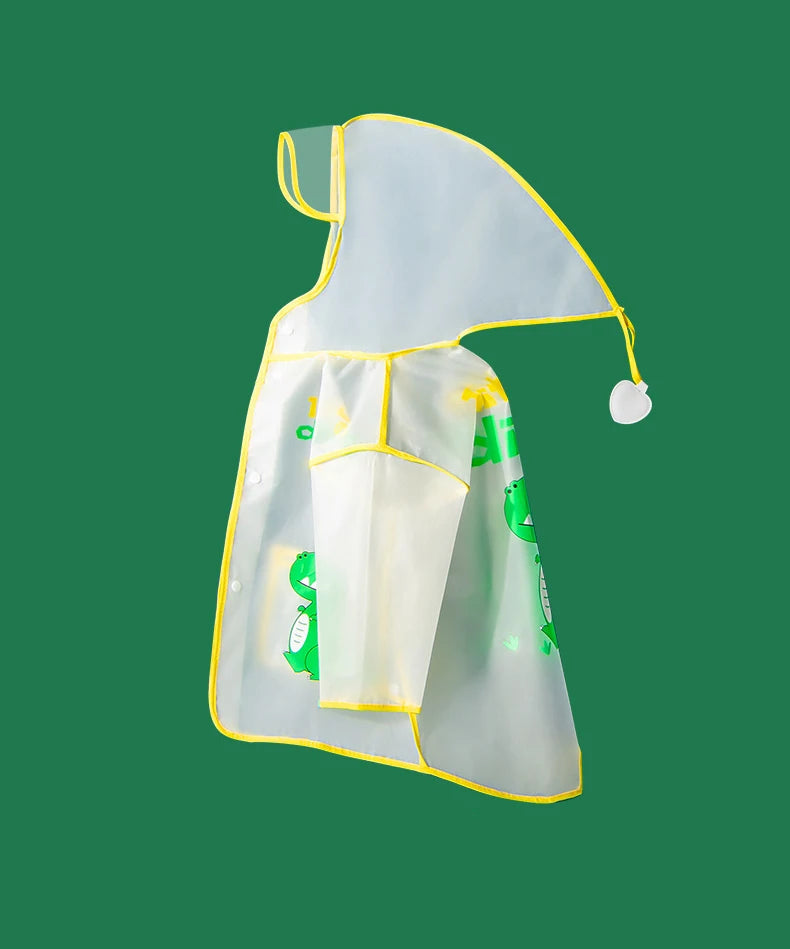 New Children's Transparent Poncho Waterproof Kindergarten Rainwear Children's Raincoat Boys And Girls Medium Length
