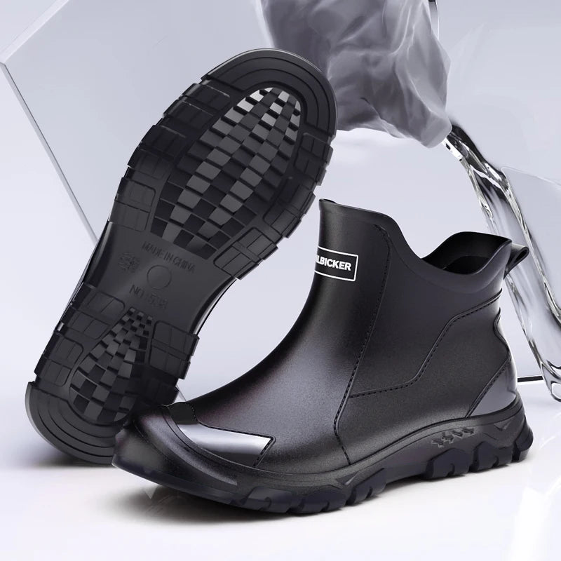 New Outdoor Non-slip Light Shoes Men Rain Boots Waterproof Rubber Fishing Shoes Durable Waterproof Rubber Fishing Shoes